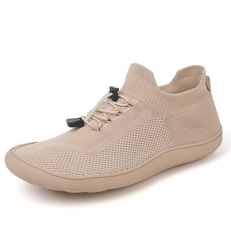 Unisex nan schlanker Strick-Schlupftrainer mit Zugstopper-Schnürung und ultraflexibler Minimalsohle Drune