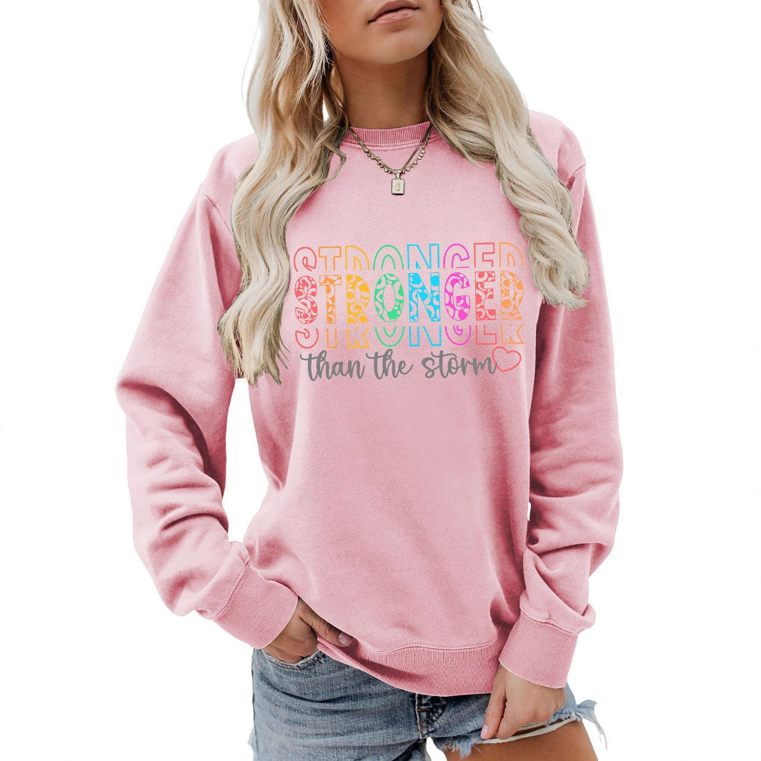 Damen Sweatshirt mit motivierendem Schriftzug und lässigem Schnitt Drune
