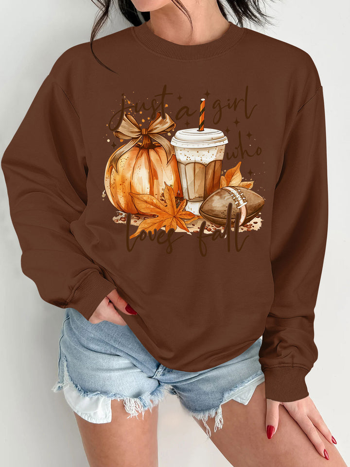 Damen Sweatshirt mit herbstlichem Motiv und inspirierendem Druck Drune