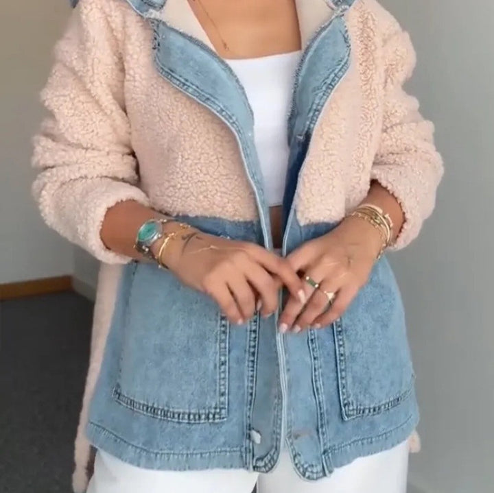 Damen Übergangsjacke mit kuscheligem Fleece-Obermaterial und praktischen Druckknöpfen Drune