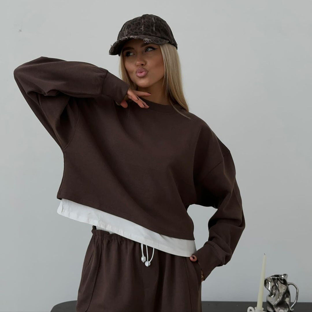 Damen komfortable und stylische Loungewear-Set Drune