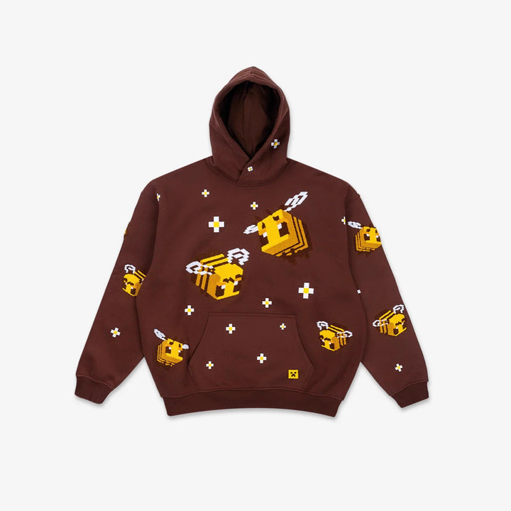 Damen Kapuzenpullover mit kreativem Bienen-Design und gemütlicher Passform Drune