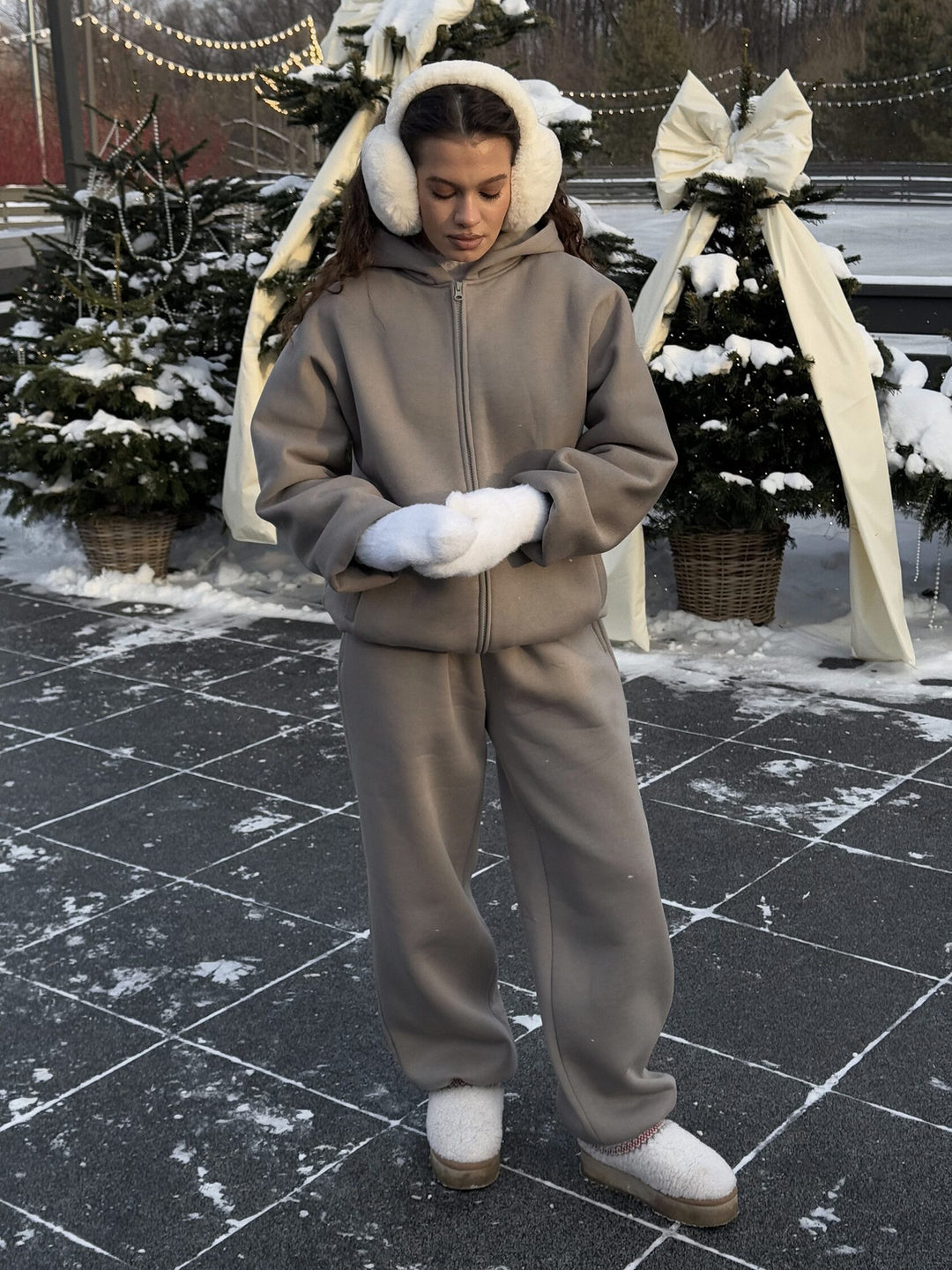 Damen Bequeme und stylische Kapuzenjacke Drune