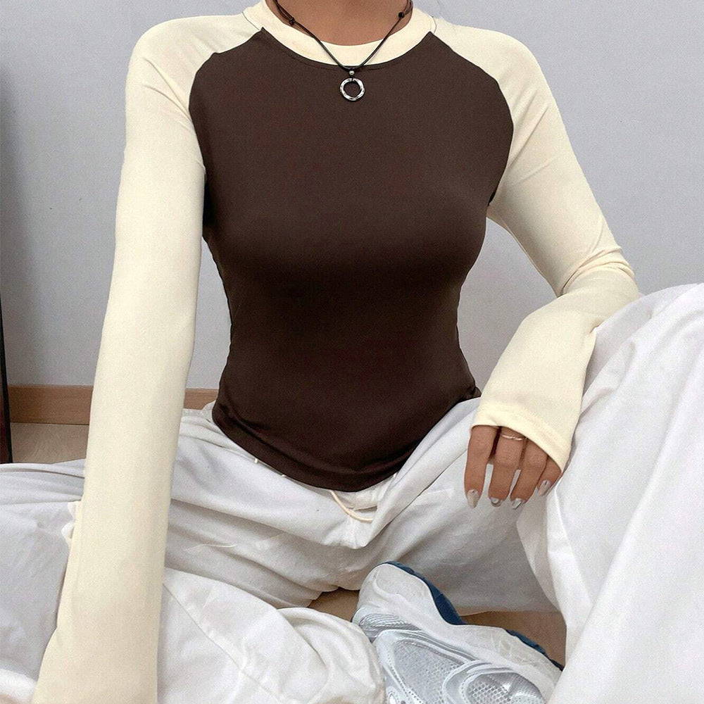Damen Langarmshirt mit modischem Raglan-Design und Figur betonter Passform Drune