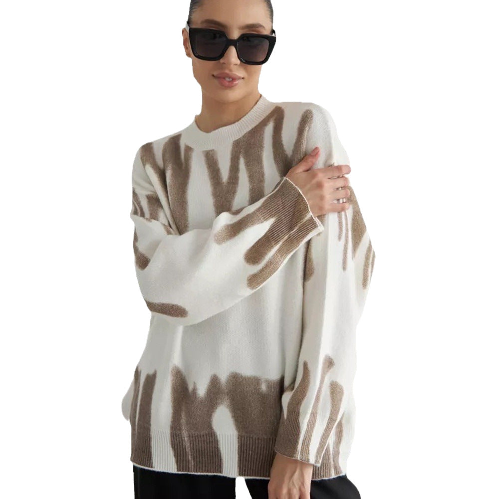 Damen trendiger Pullover mit modernem Farbverlauf und lässigem Schnitt Drune