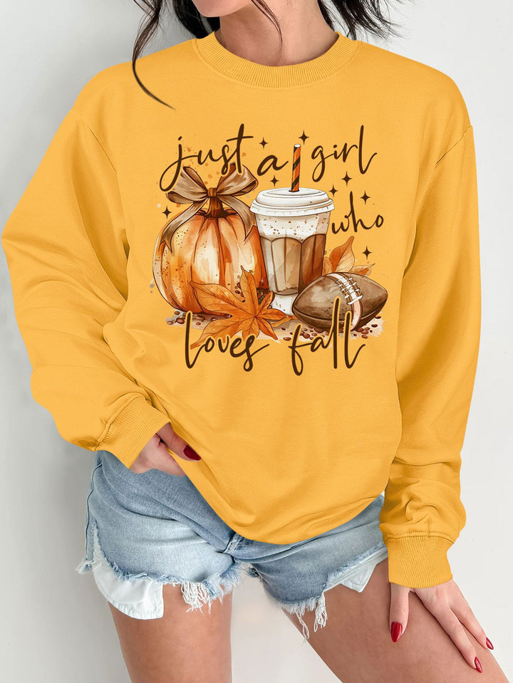 Damen Sweatshirt mit herbstlichem Motiv und inspirierendem Druck Drune
