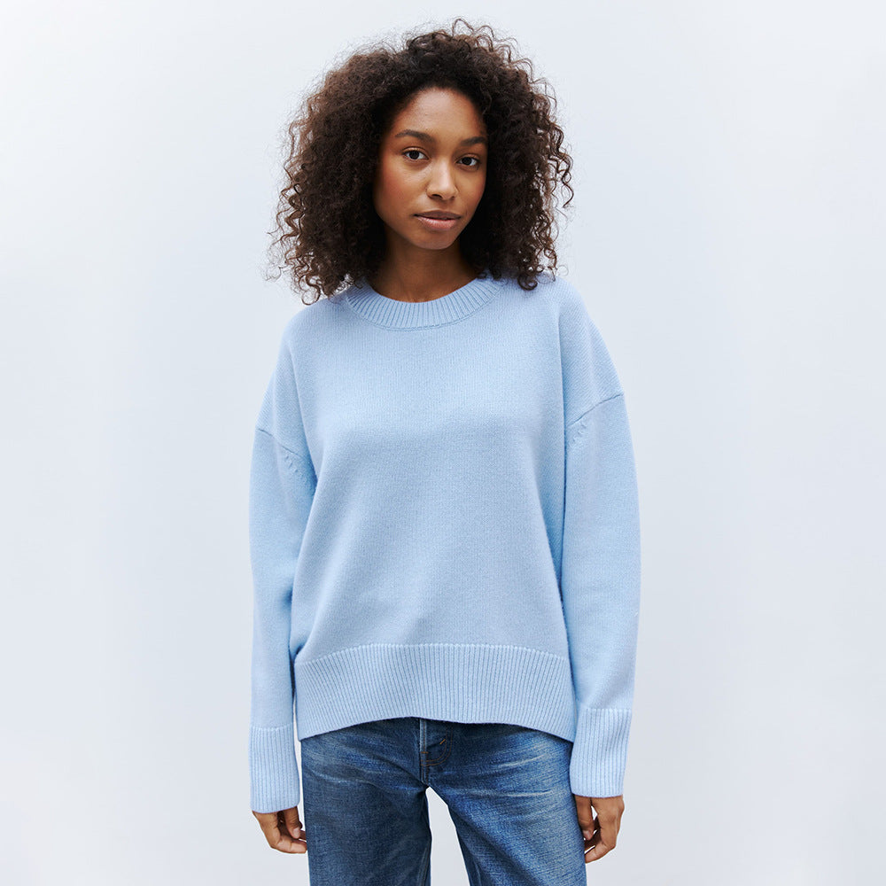 Damen Komfortabler Strickpullover mit lässiger Silhouette Drune