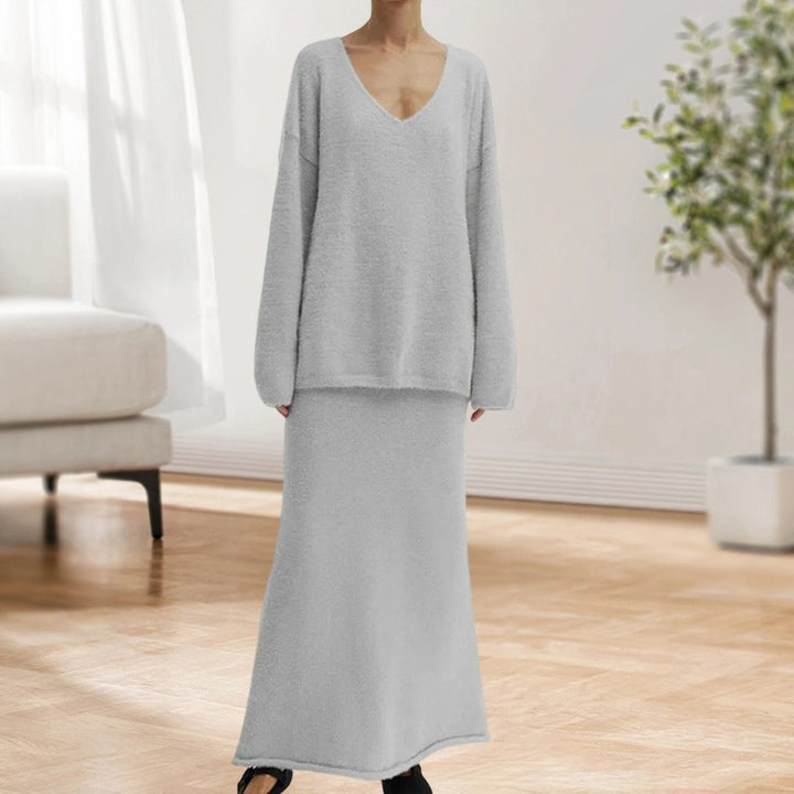 Damen Oversized Strickpullover mit hohem Bund und seitlicher Naht Drune