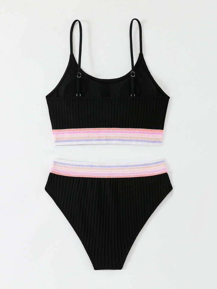 Damen Bikiniset mit breitem elastischem Bund und rippierter Struktur Drune
