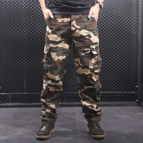 Herren Cargo-Hose mit multifunktionalen Taschen und modischem Camouflage-Design Drune