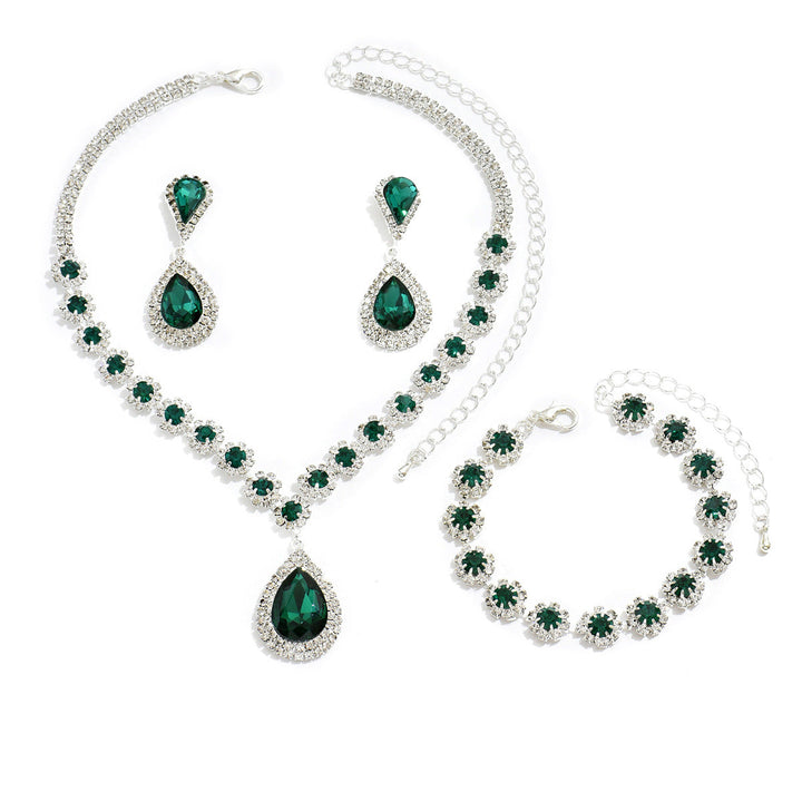 Drune | Galvanisiertes Strass-Schmuckset
