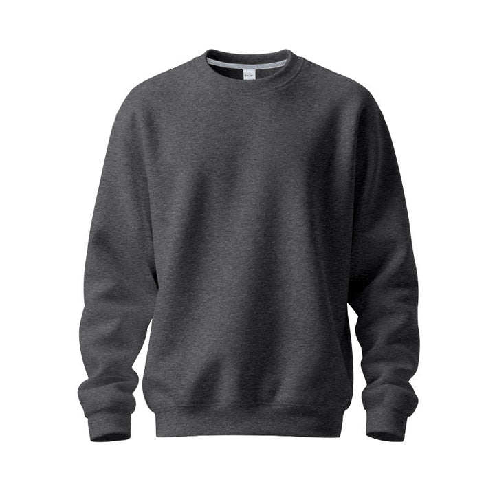 Herren nan Oversize-Rundhals-Sweatshirt aus weichem Baumwollfleece mit gerippten Bündchen Drune