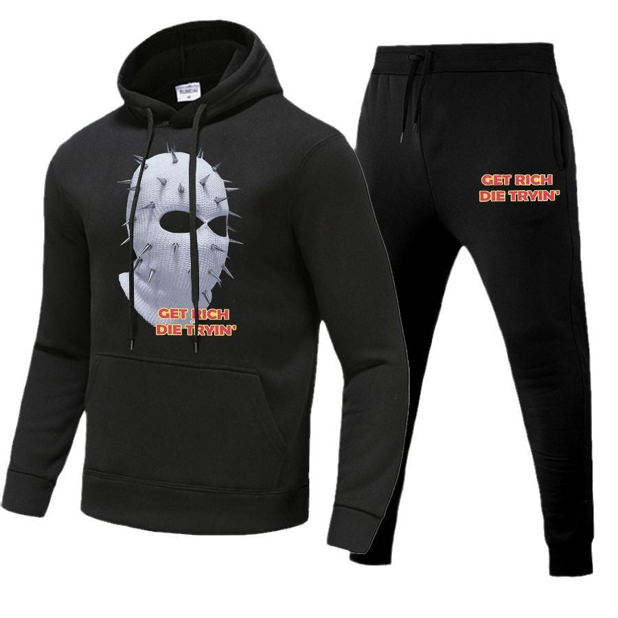 Damen Hoodie und Jogginghose Set mit künstlerischem Grafikdruck Drune
