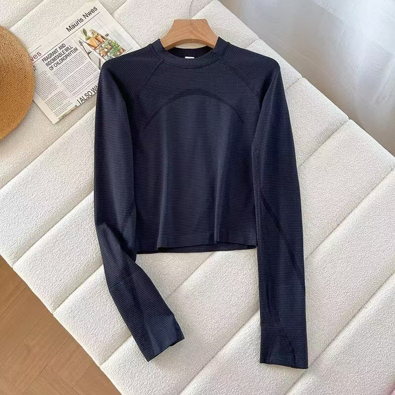 Damen sportliches Langarmshirt mit atmungsaktiven Materialien Drune
