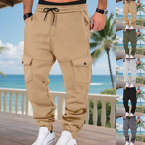 Herren Cargo-Sweatpants mit praktischen Seitentaschen und elastischem Bund Drune