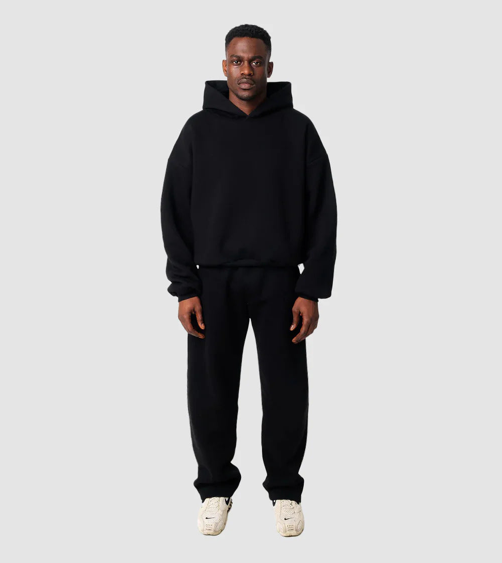 Unisex nan gemütliches Loungewear-Set mit hohem Rollkragen, relaxed-fit Sweatshirt und gerader Sweatpants Drune