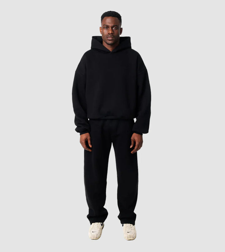 Unisex nan gemütliches Loungewear-Set mit hohem Rollkragen, relaxed-fit Sweatshirt und gerader Sweatpants Drune