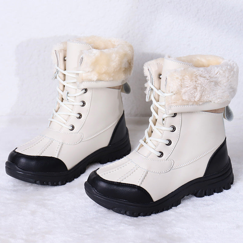 Damen Gefütterte Winterstiefel mit rutschfester Sohle Drune