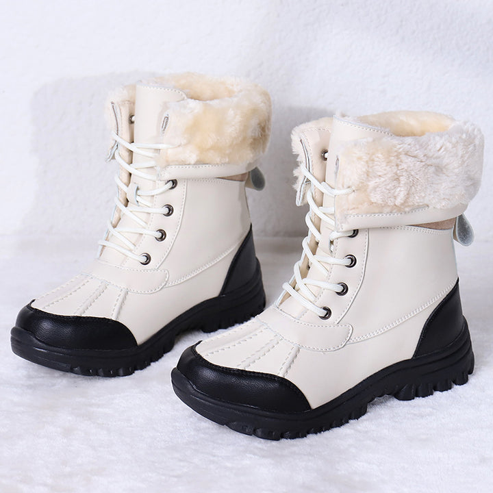 Damen Gefütterte Winterstiefel mit rutschfester Sohle Drune