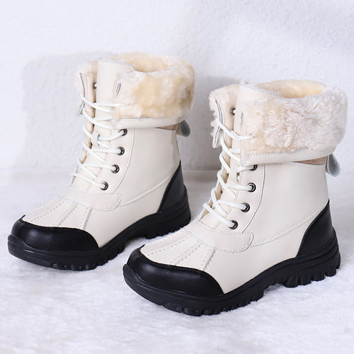 Damen Gefütterte Winterstiefel mit rutschfester Sohle Drune
