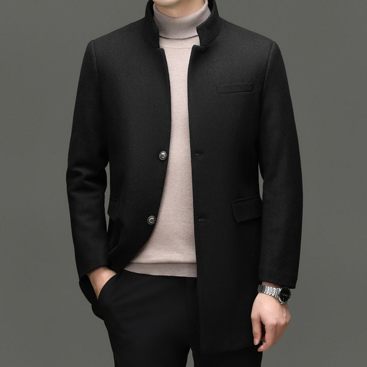 Herren modischer Wolle-Mix Mantel Drune