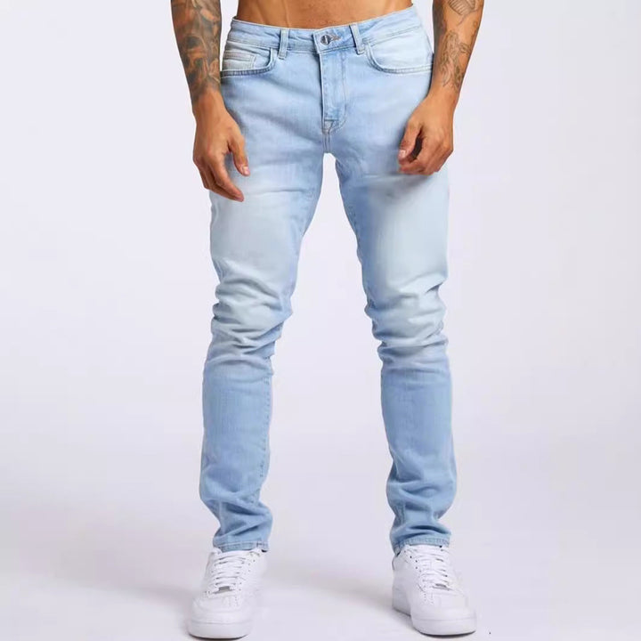 Herren Slim Fit Jeans im authentischen Used-Look Drune