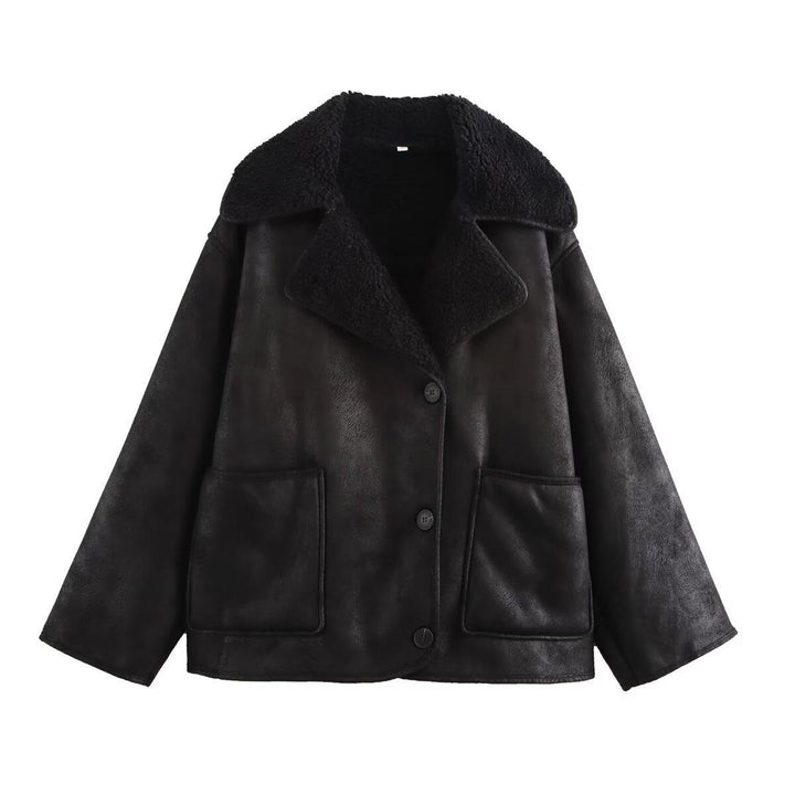 Damen Übergangsjacke mit kuscheligem Teddyfutter und praktischen Taschen Drune