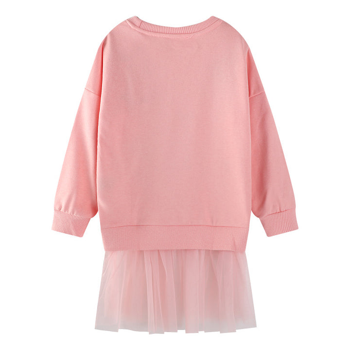 Mädchen Sweatshirt mit Tüllrock und tierischer Applikation Drune