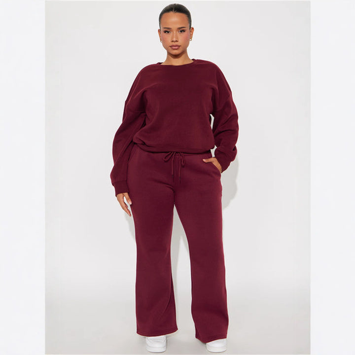 Damen cropped Sweatshirt mit voluminösen Ärmeln Drune