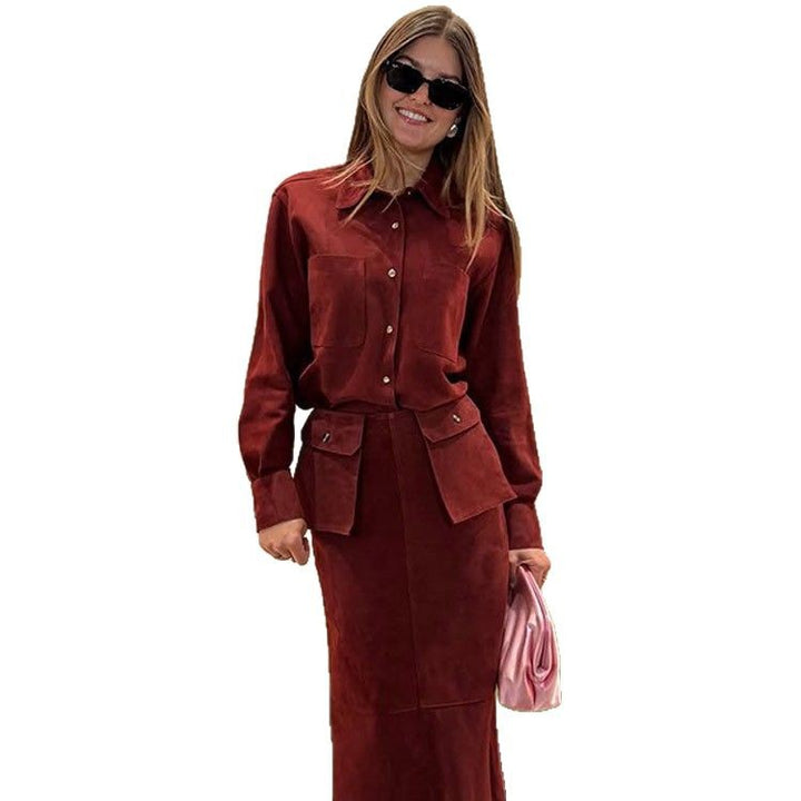 Damen Elegantes Samtanzug Set Drune