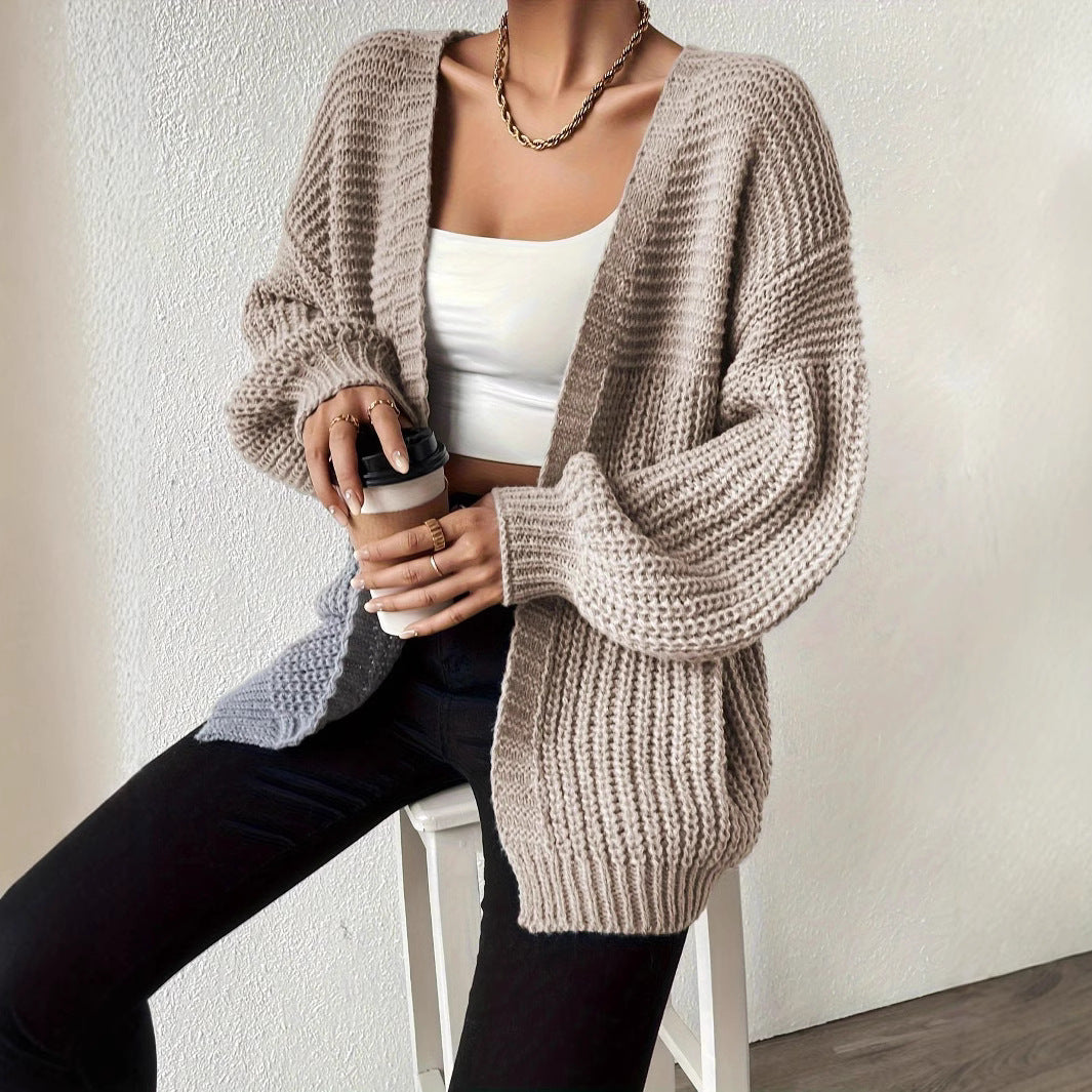 Damen lässige Strickjacke mit oversized Schnitt und weichem Material Drune
