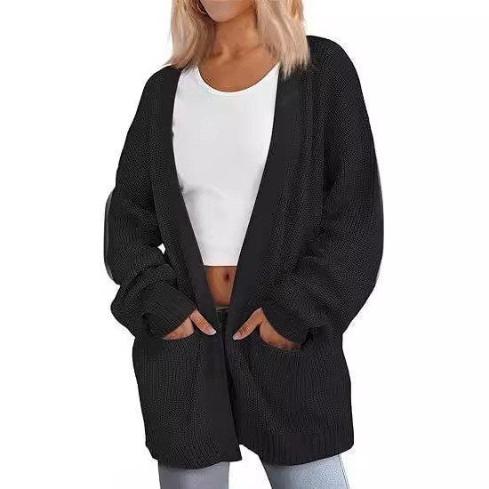 Damen Lässiger Strickcardigan mit oversized Schnitt und praktischen Taschen Drune