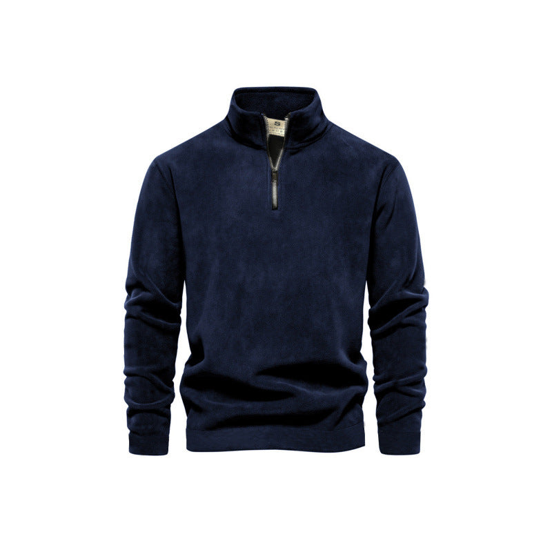 Herren Fleece-Pullover mit Stehkragen Drune