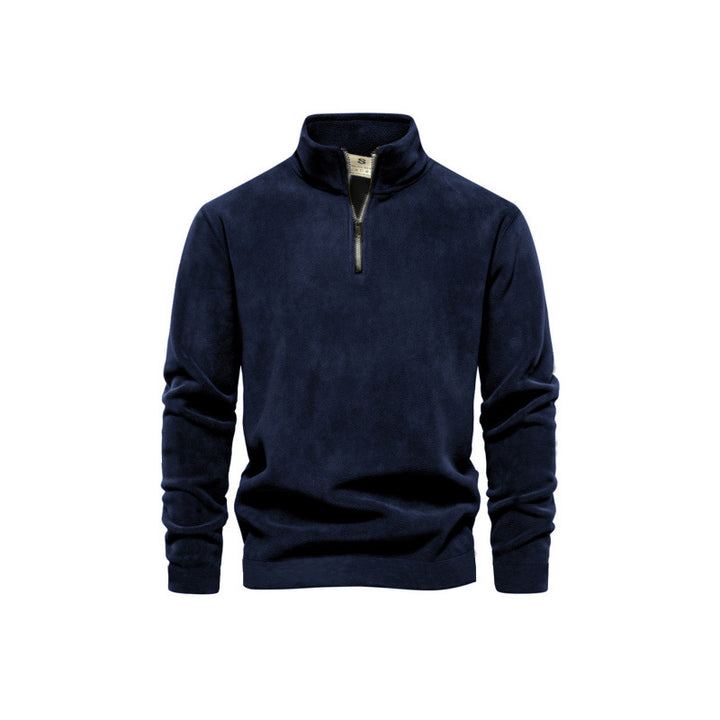 Herren Fleece-Pullover mit Stehkragen Drune
