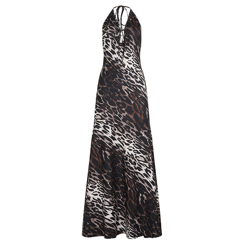 Damen Maxikleid mit tiefem V-Ausschnitt und verstellbaren Trägern Drune