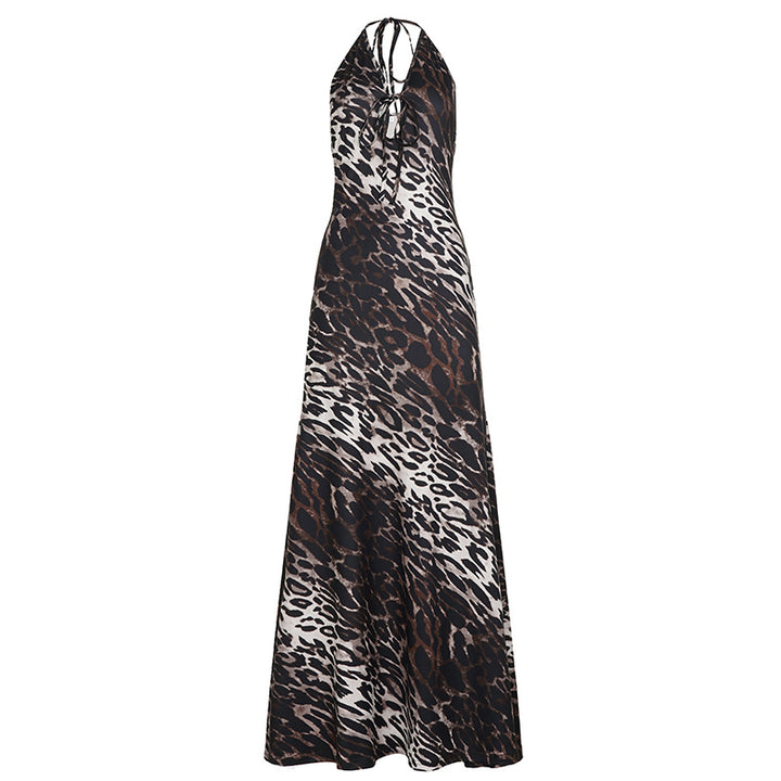 Damen Maxikleid mit tiefem V-Ausschnitt und verstellbaren Trägern Drune