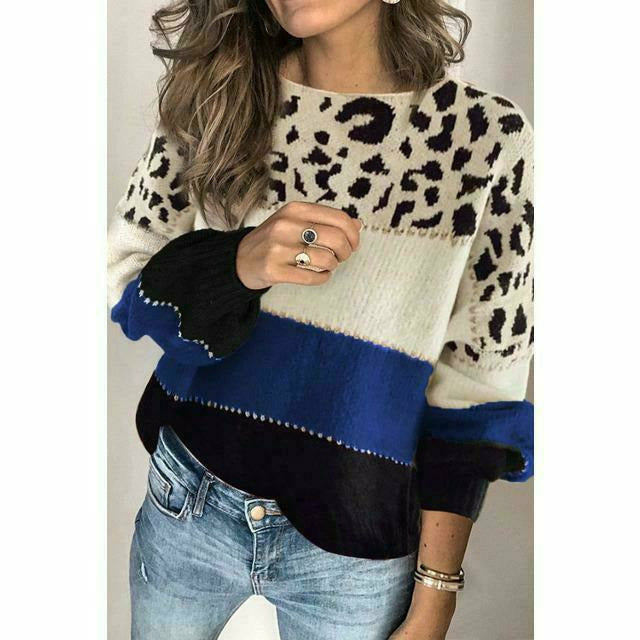 Drune | Patchwork-Pullover Mit Leoparden-Print