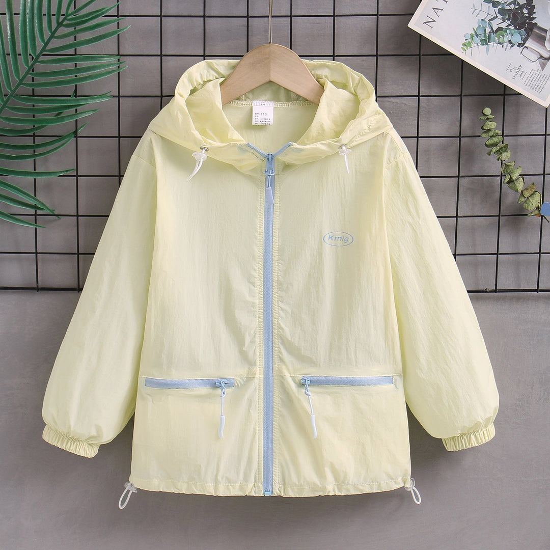 Damen nan ultraleichte Kapuzen-Windjacke mit Reißverschlusstaschen Drune