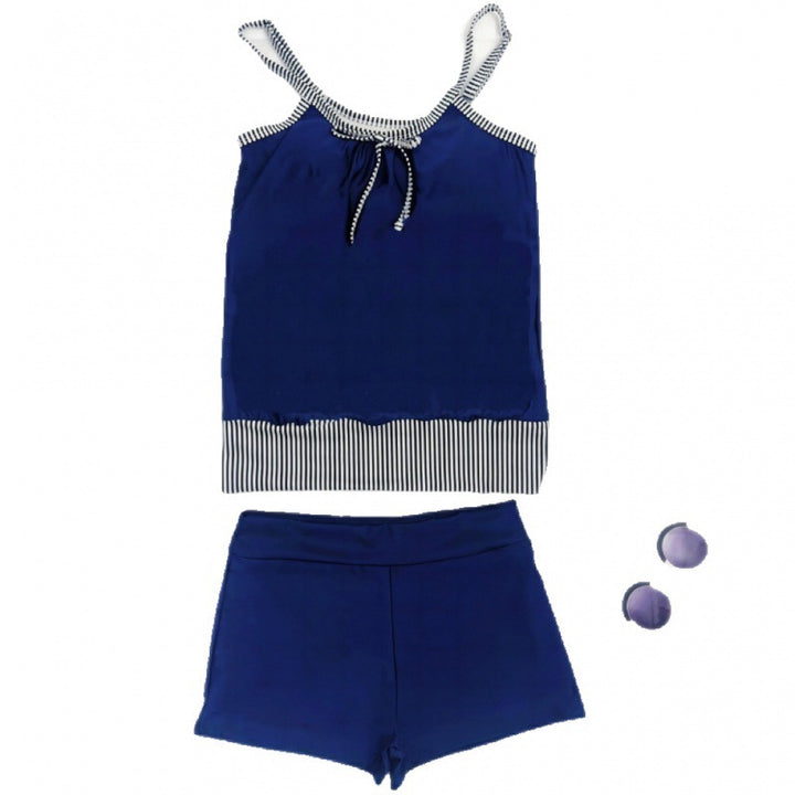 Damen Bikinioberteil mit lässigem Schnitt und kurzen Hosen Drune