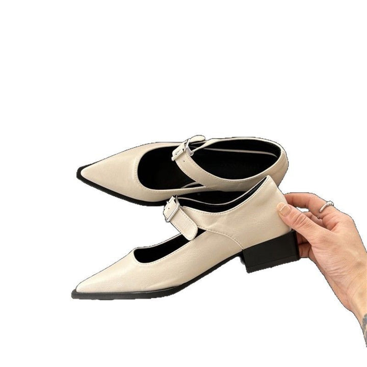 Damen nan spitze Riemchenpumps mit verstellbarem Schnallenriemen und niedrigem Blockabsatz Drune