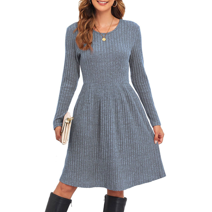 Damen Strickkleid mit lässigem Schnitt und feinem Streifenmuster Drune