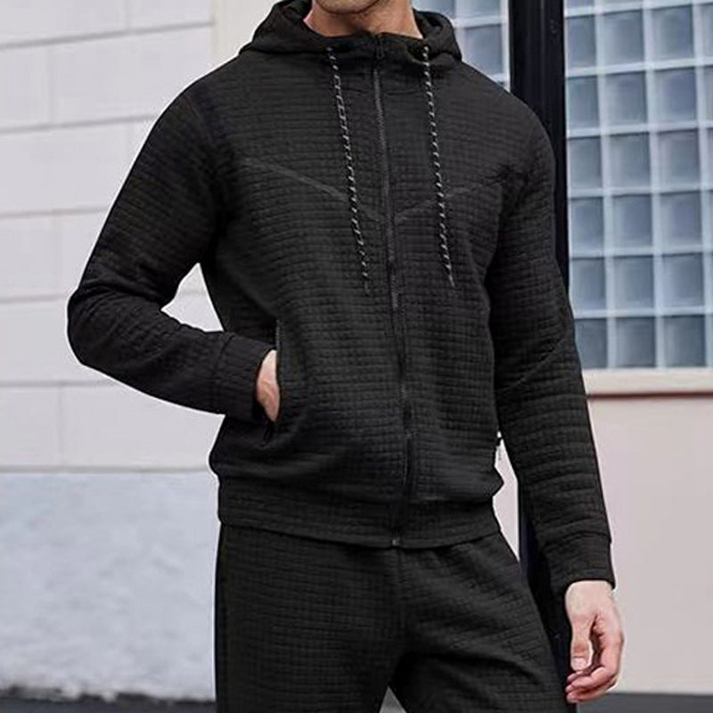 Herren stylische Jacke mit strukturiertem Design und praktischem Reißverschluss Drune