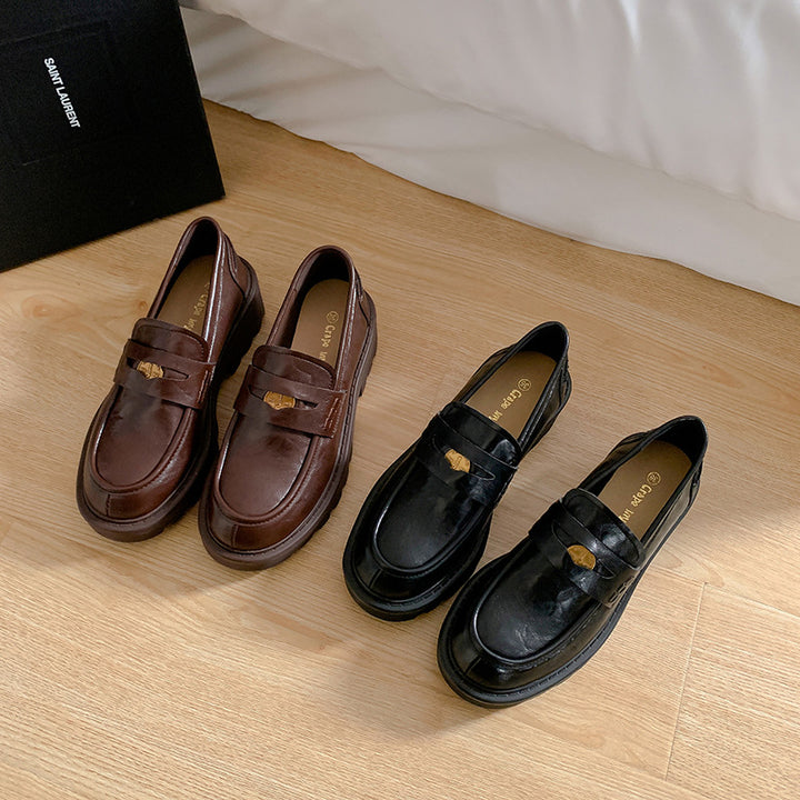 Damen Chunky Loafer-Schuhe mit markanter Sohle Drune