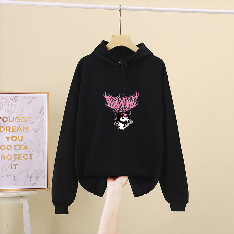 Damen Kapuzenpullover mit einzigartigem Cartoon-Motiv Drune