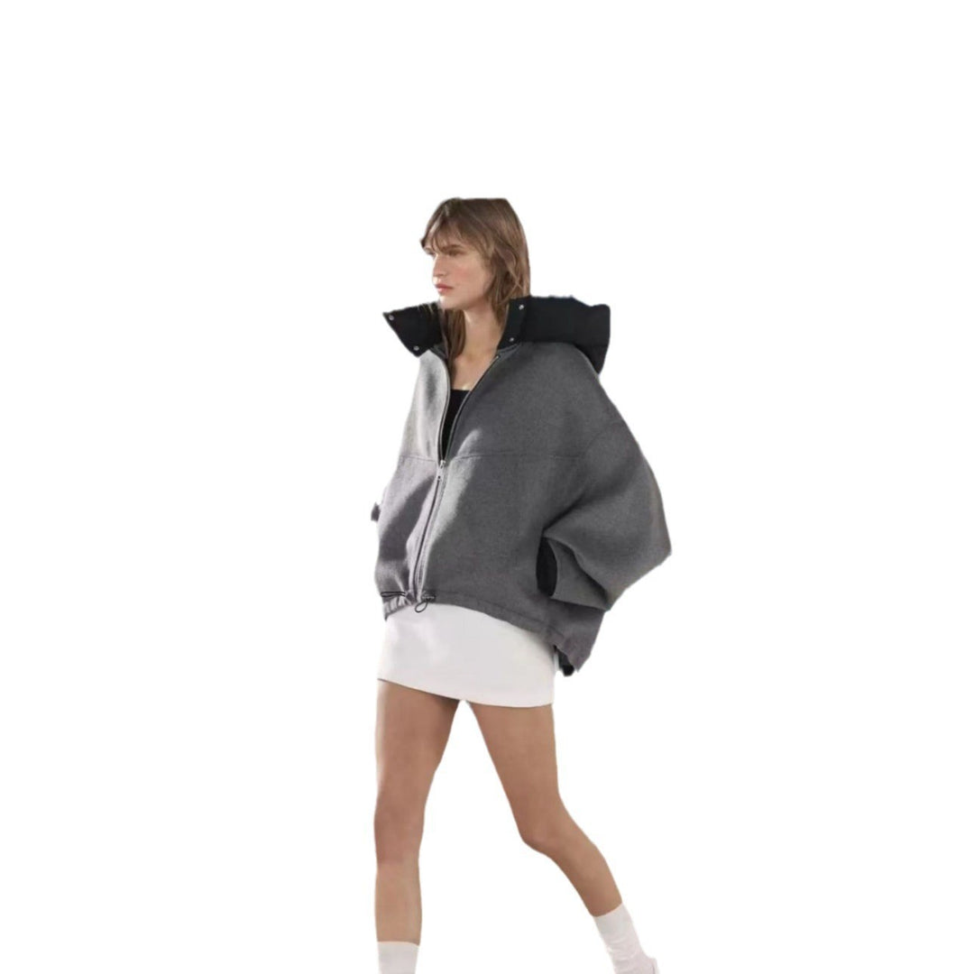 Damen modische Übergangsjacke mit kuscheliger Innenseite und verstellbarem Saum Drune