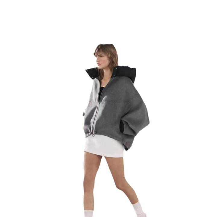 Damen modische Übergangsjacke mit kuscheliger Innenseite und verstellbarem Saum Drune