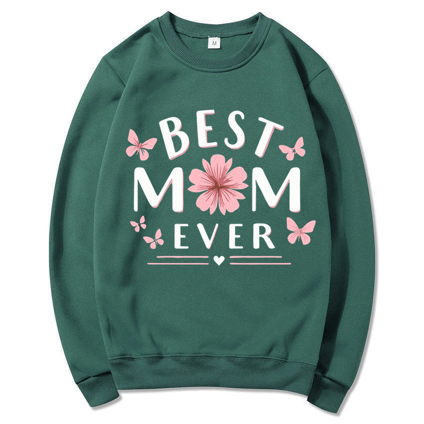 Damen Sweatshirt mit verspieltem Lieblingsspruch und floralem Design Drune