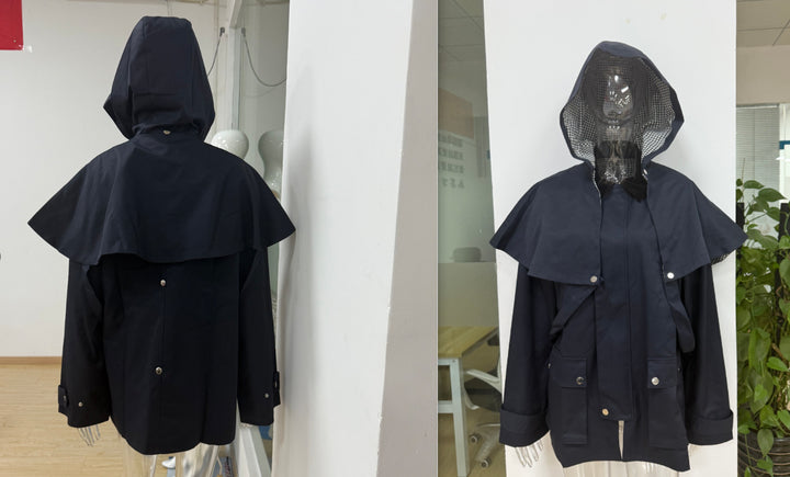 Damen wasserabweisende Outdoor-Jacke mit innovativem Kapuzen-Design Drune