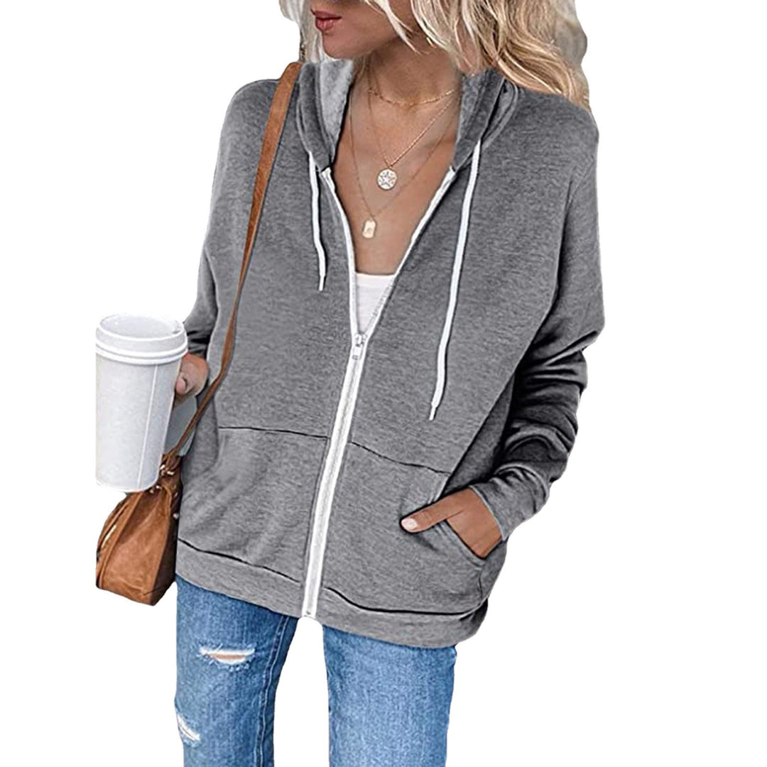 Damen Kapuzenjacke aus weichem Fleece mit praktischen Taschen Drune