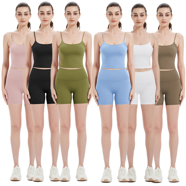 Damen Sportliches Top und Shorts Set Drune